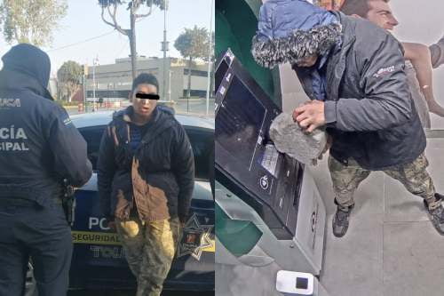 Detienen a joven intentando robar un cajero automático en Toluca